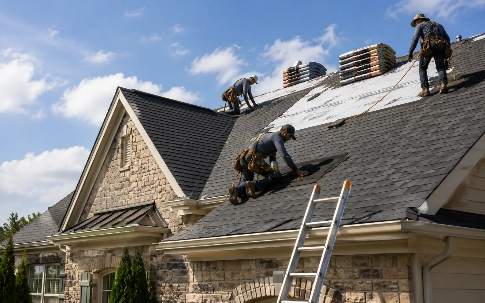 Premium roof replacement service on a Dallas home